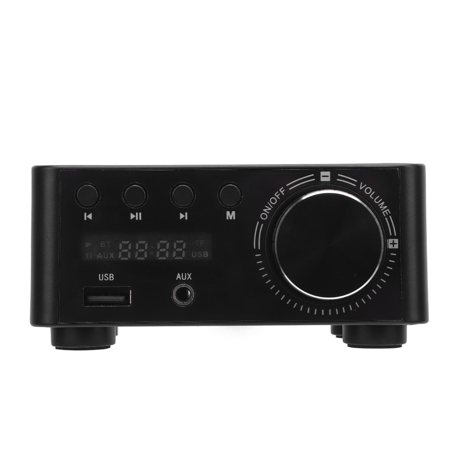 

Bluetooth Power Amplifier 80W X 2 Stereo Bluetooth 5.0 Digital Amplifier Support Memory Card U Disk USB Sound for Home