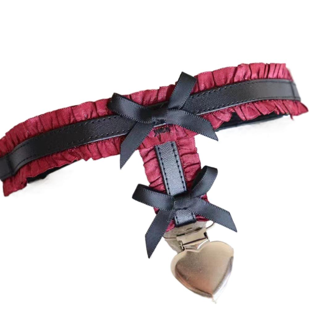 

Эластичная лента, петли для бедер, подвеска в виде сердца любви, цепочка для ноги/бедра, милая кружевная эластичная цепочка для бедра, лето вино красного