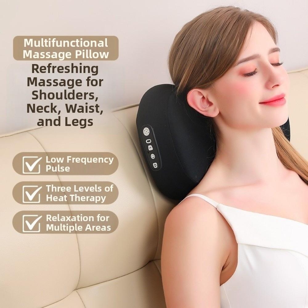 EMS Cervical Massage Pillow Hot Compress Lumbar Support Massage Office Use