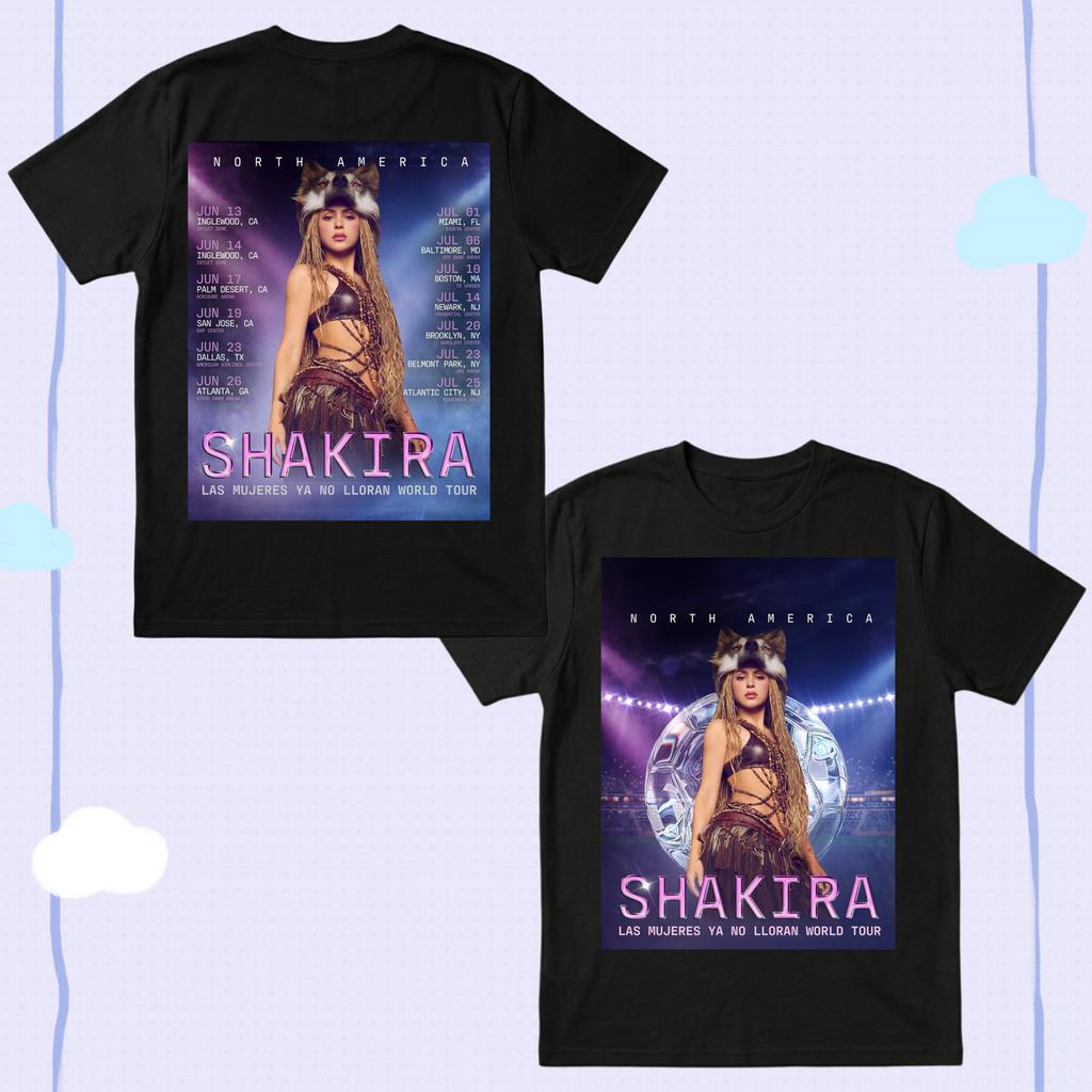 Shakira 2026 Las Mujeres Ya No Lloran World Tour Unisexs TShirt Unisex ONeck 100 Cotton Short Sleeve Y2k Oversized Popular Tee