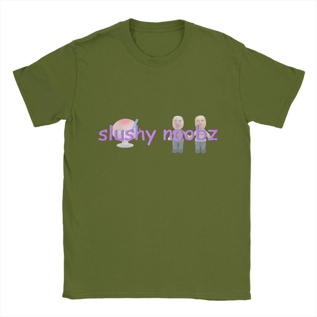 Slushy Noobz Merch Men's T Shirts Funny Funny Tees Short Sleeve O Neck T-Shirts 100% Cotton Printing Clothing