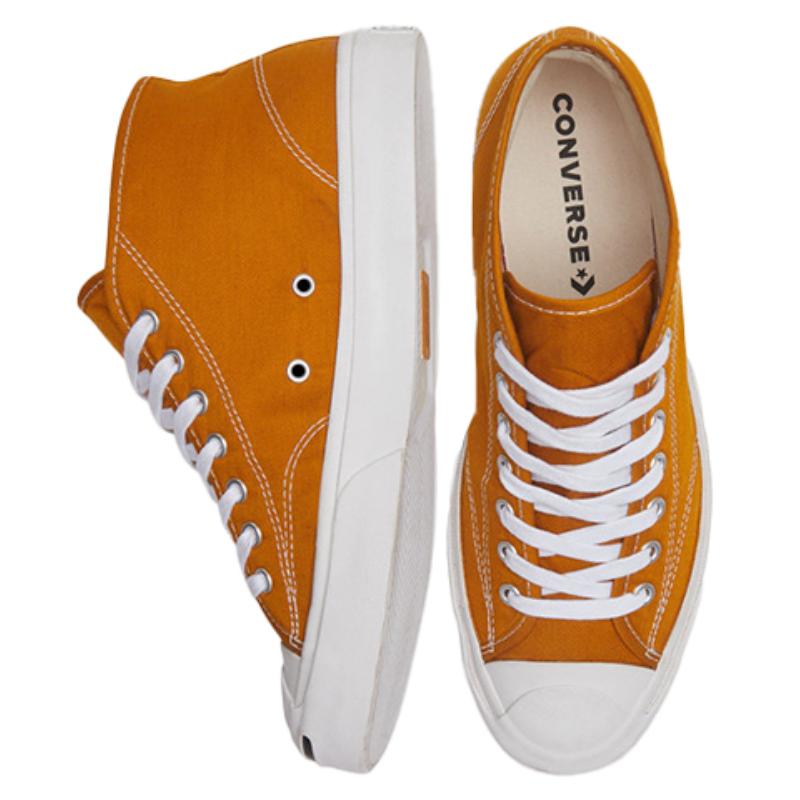 Converse Jack Purcell Smiles Vintage Mid-top Canvas Shoes Unisex Yellow