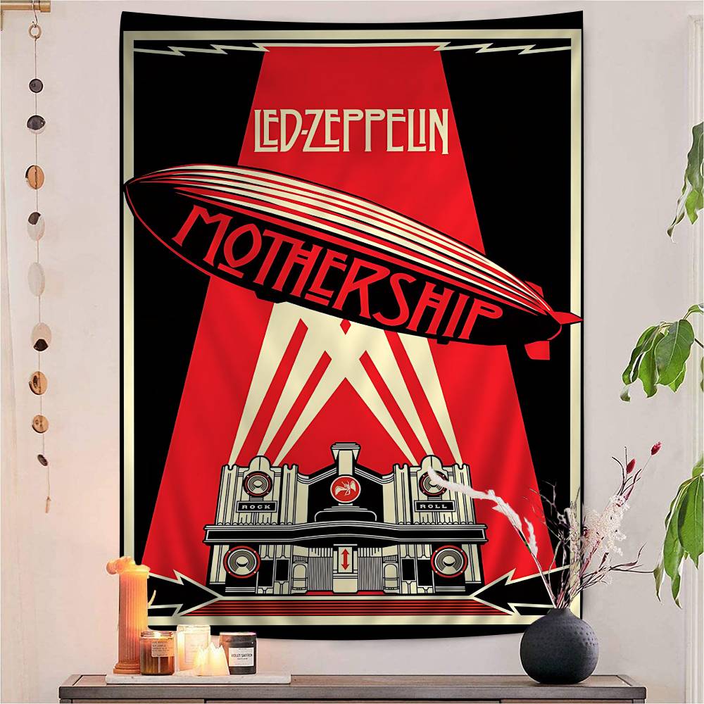 Cool L-Led Band Z-Zeppelin Hanging Bohemian Tapestry Hanging Tarot Hippie Wall Rugs Dorm Home Decor 100X70CM