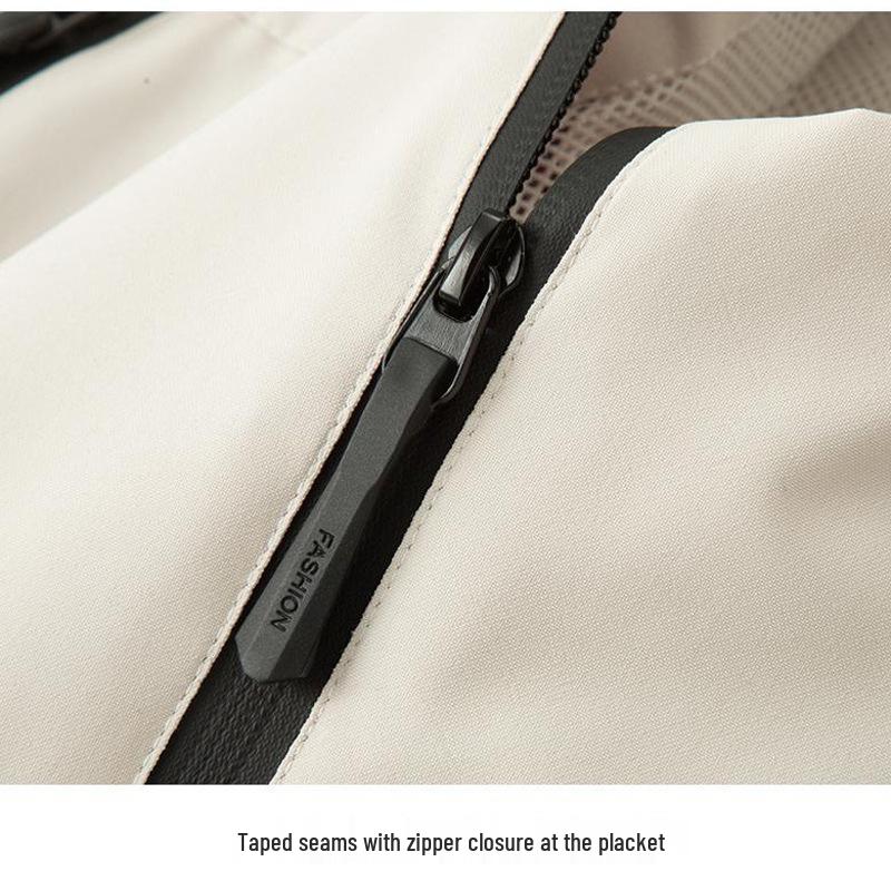 Unisex Hooded Soft Shell Jacket: Stand Collar, Solid Color, Zip-Up, Long Sleeve Windbreaker