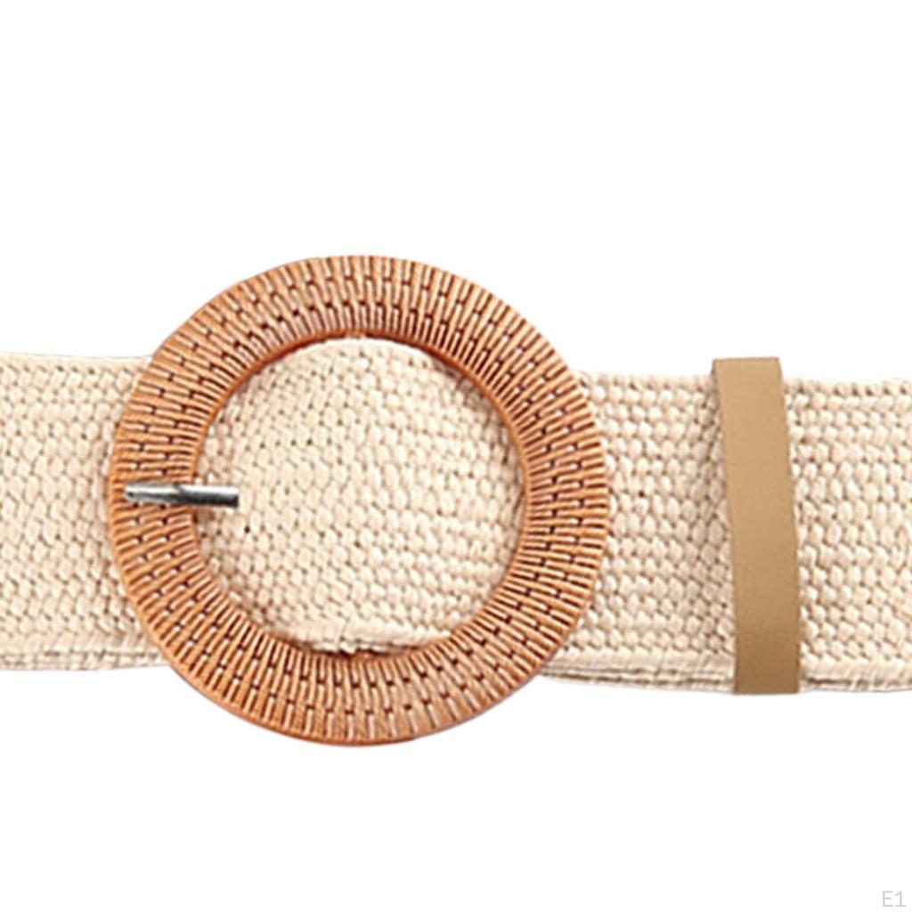 Rattan Waist Belt with Wooden Buckle