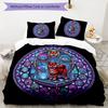 Cybernetic Canine Mandala Pattern Bedding,Quilt Set Quilt Cover Pillowcase Home Birthday Gift (1 * Duvet Cover + 2 * Pillowcase, Without Core)