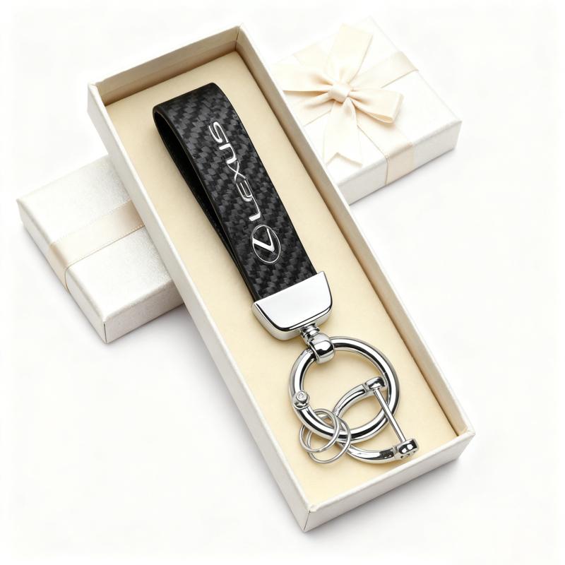 Car Key Chain Rings Leather Emblem Keychain Auto Keyring For Lexus FSPORT GS GX IS LS LX CT LC RC LBX NX RX 350h 450h ES UX 300e