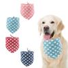 Cross-Border Cat & Dog Scarf: Triangle Peach Heart Design, Cotton Linen Fabric
