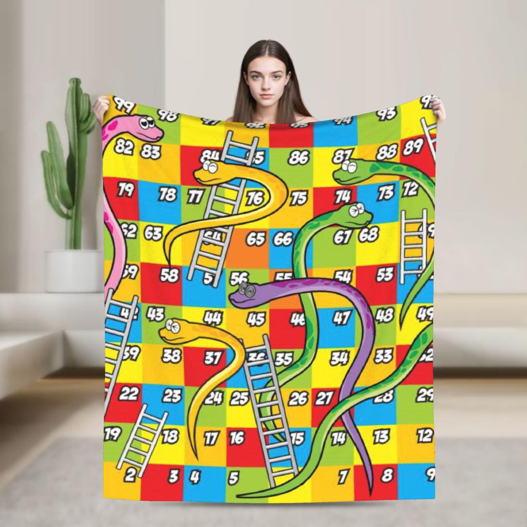 Snakes and Ladders Blanket Soft Funny Plush Bedding Throws For Living Room Picnic Flannel Bedspread Bed Cover