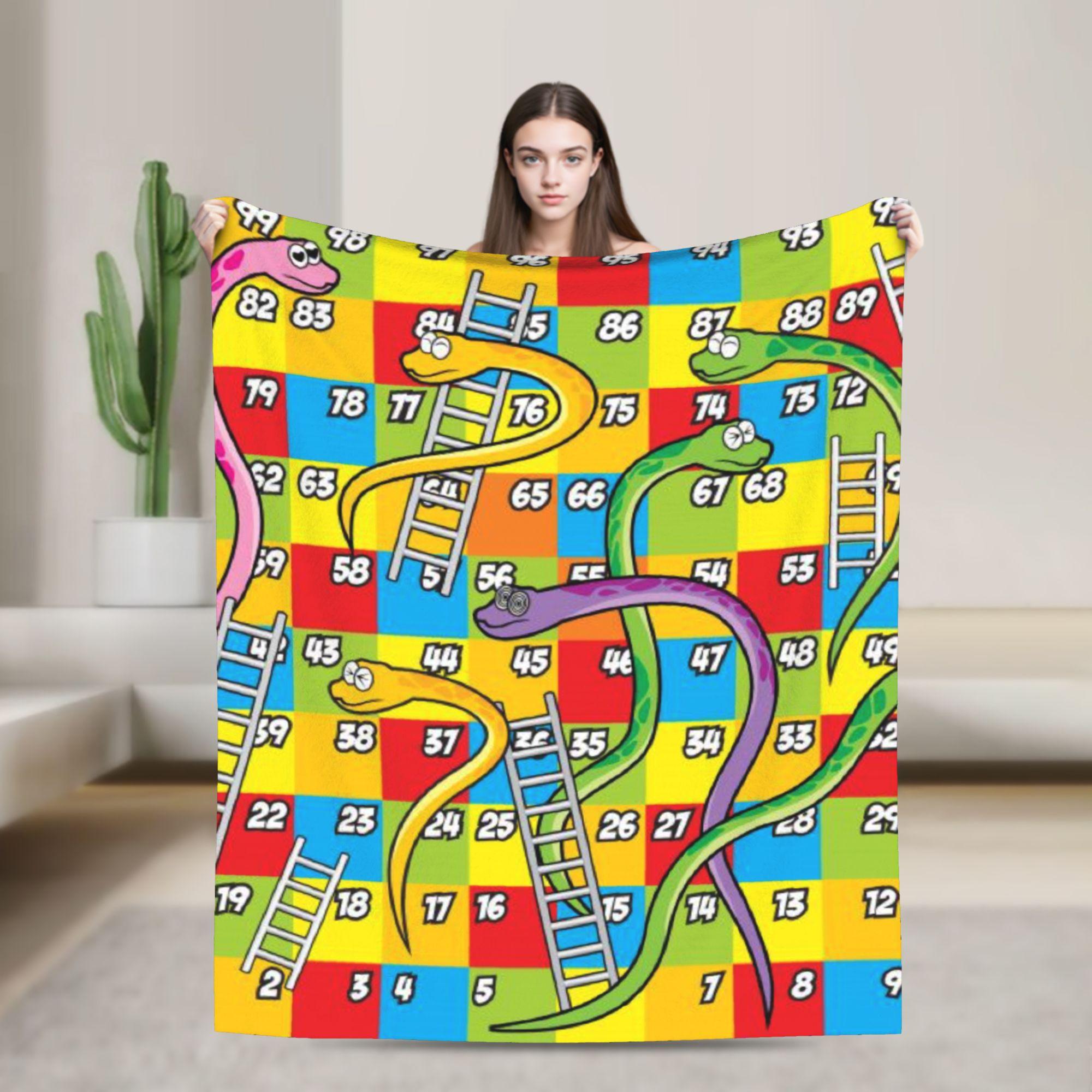 Snakes and Ladders  Blanket  Travel Flannel Throw Blanket For Living Room Super Warm Design Quality Bedspread Birthday Gift 30x40in