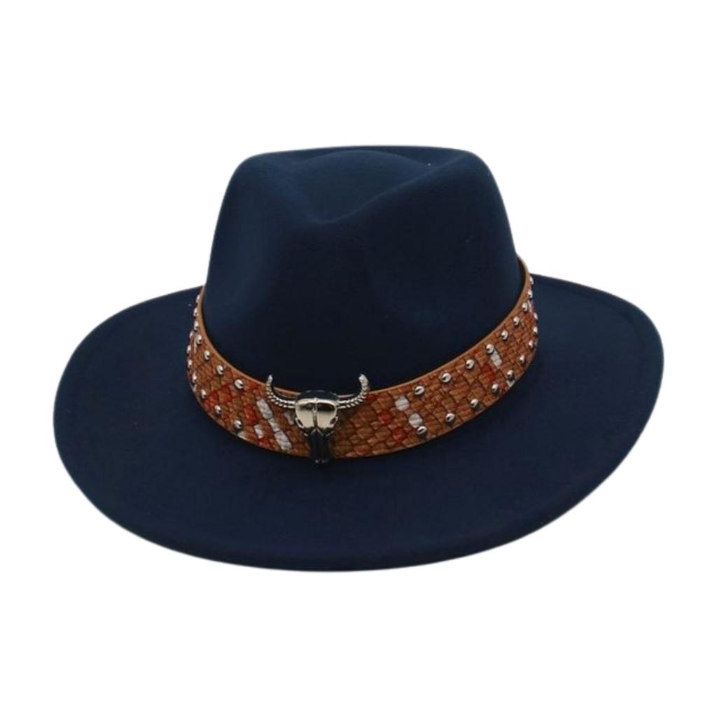 Minority Men'S And Women'S Jazz Hats British Woolen Top Hats Western Cowboy Mid-Curl Top Hats