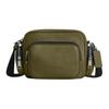 20 Brand Logo Zipper Closure Leather Crossbody Bag Small Men Bags Green CEA45-SVOL