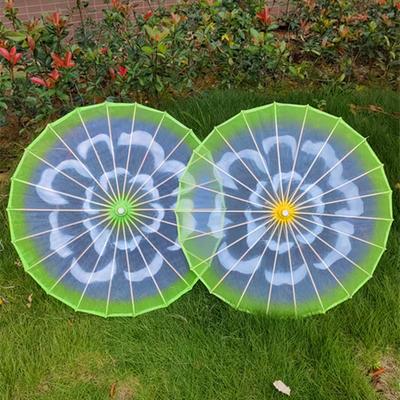 Dai Dance Performance Umbrella 70cm Chinese Style Classical Dance Umbrella Jasmine Flower Pattern Hanfu Cheongsam Show Props