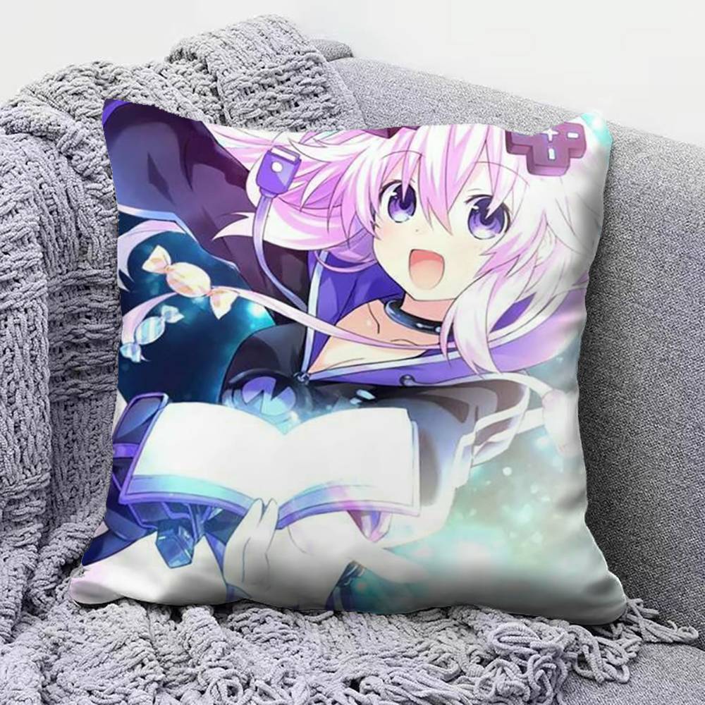 Hyperdimension Neptune Game Anime Girl Pillow Covers Home Sofa Cushion Covers and Aecorative Custom