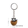 Adorable Eggshell Cartoon Cat Resin Pendants Keychain For Gifts Children