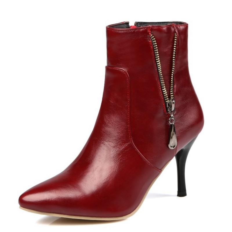 Sexy Ankle Boots Women Pumps Shoes for Autumn Pointed Toe 8cm Thin High Heels Women's Boots Custom Botas De Mujer WSH4137