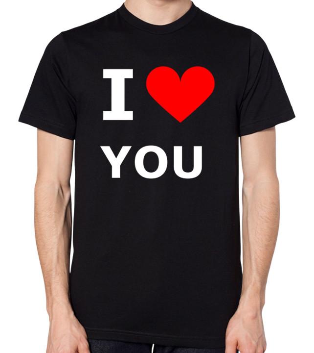 I Love You T-Shirt Mens Ladies Unisex Top S разноцветный