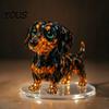 Decorative Desk Figurines Geometric Faux Crystal Animal Sculpture, Sparkling Acrylic Cat/Owl/Eagle/Dog Statue, Unique Birthday Gifts for Her