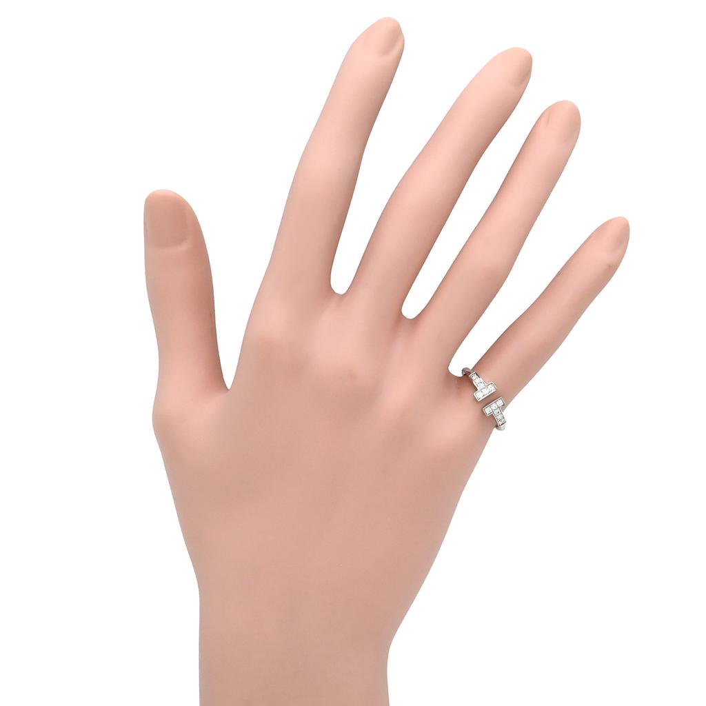 Tiffany & Co 68650801 T T diamond wireRing ring K18WG/diamond #7.5(JP Size) Array