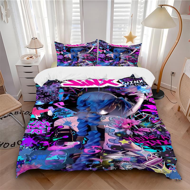 3Pcs Vivid Neon Graffiti Art Bedding Sets For All Sizes New 3D Printed Bed Cover Comforter Duvet Cover Pillowcase Bedroom Decoration