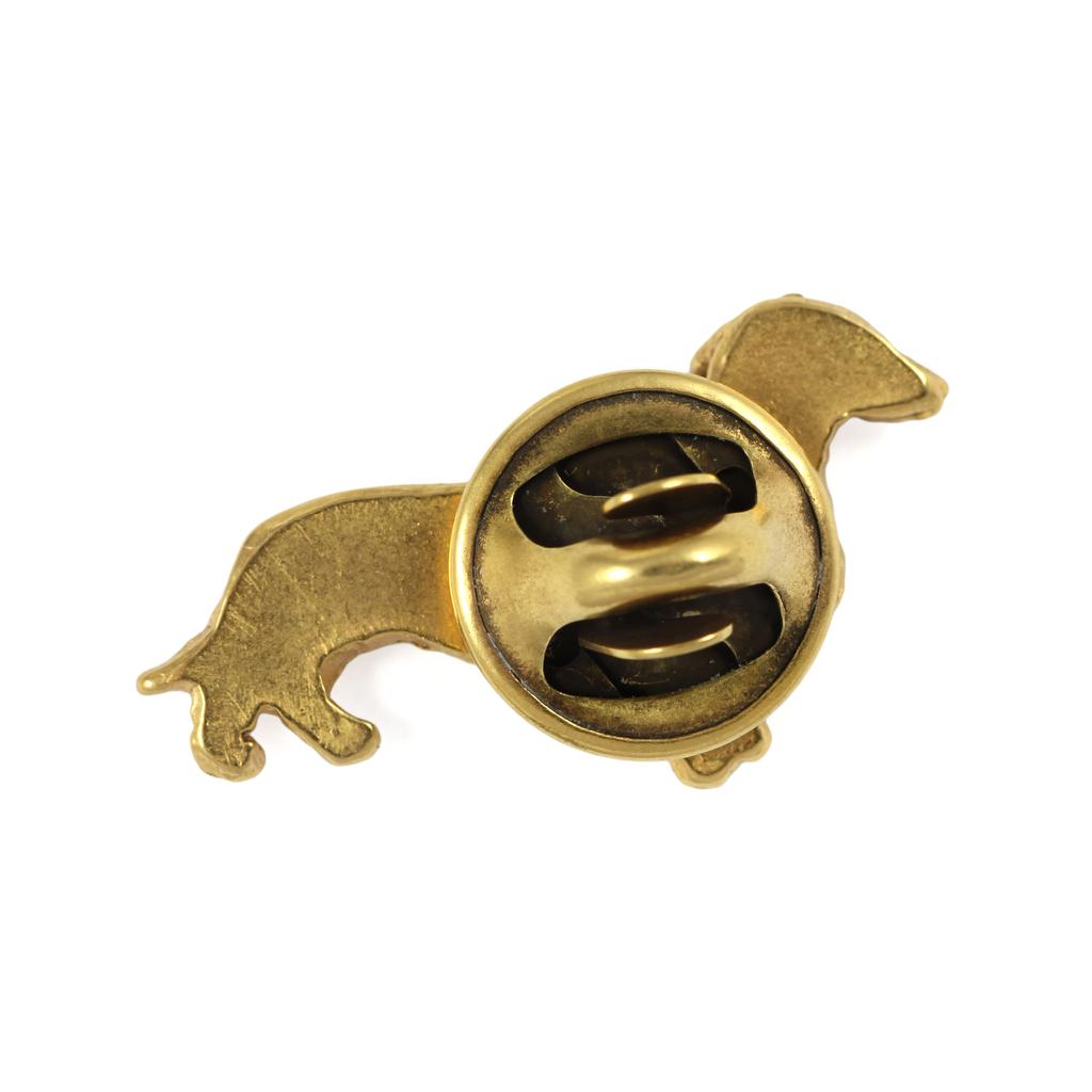Dachshund - gold-plated pin brooch, elegant dog ornament, unique pin by Art-Dog brand