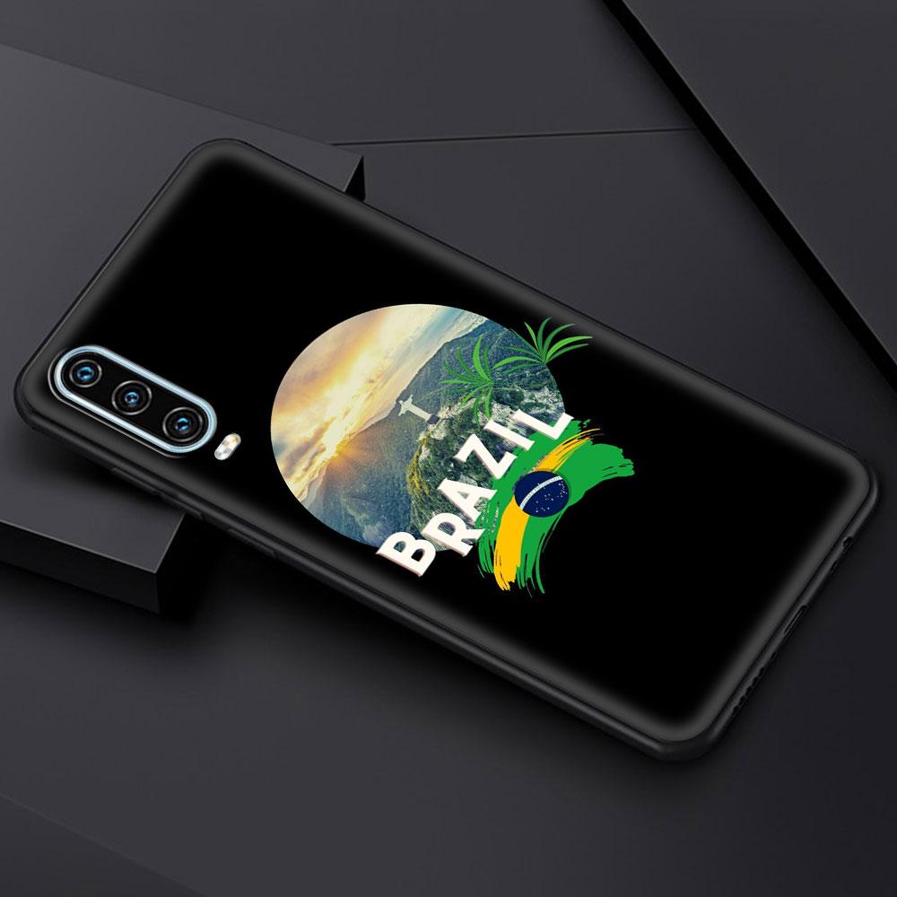 Brazil Brazilian Flag Football Phone Case For Huawei P30 Lite P50 Pro P20 P40 Lite E P Smart Z 2021 Y6 Y7 Y9 2019 Y6p Y9s Cover