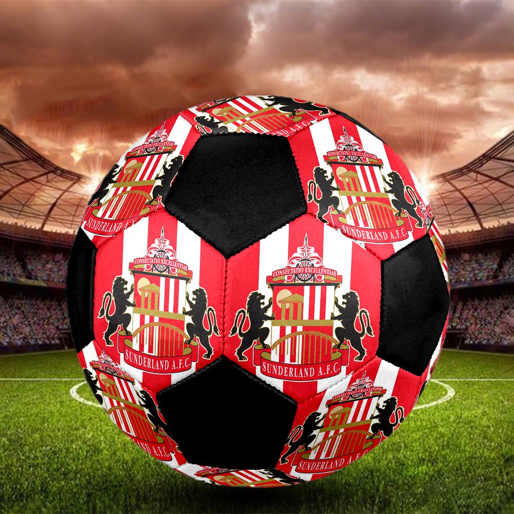 SIZE 5 Sunderland AFC Soccer Ball Colorful All Ages Machine Stitched PVC Competition Ready Durable High-Bounce