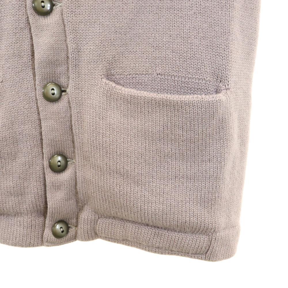 ROGAN 50s 60s Vintage Wool Blend Long Sleeve Lettered Cardigan Gray Men's Used