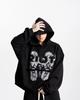 2025 Grenzüberschreitender Kapuzen-Cardigan: Unisex Streetwear Sweatshirt mit dunklem Aufdruck