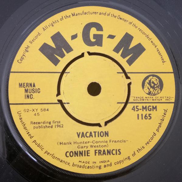 

7inch Record CONNIE FRANCIS - Vacation 45MGM1165 MGM Records 1962 UK Pop Used