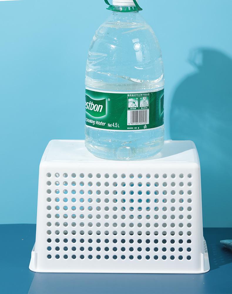 Coș clasic 5940 Hole: Coș mare de depozitare din plastic cu mâner pentru articole diverse