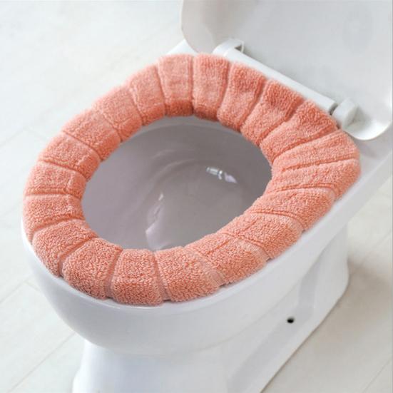 Toilet Seat Cover Comfortable Reusable Fiber Washable Toilet Seat Cushion for Bathroom