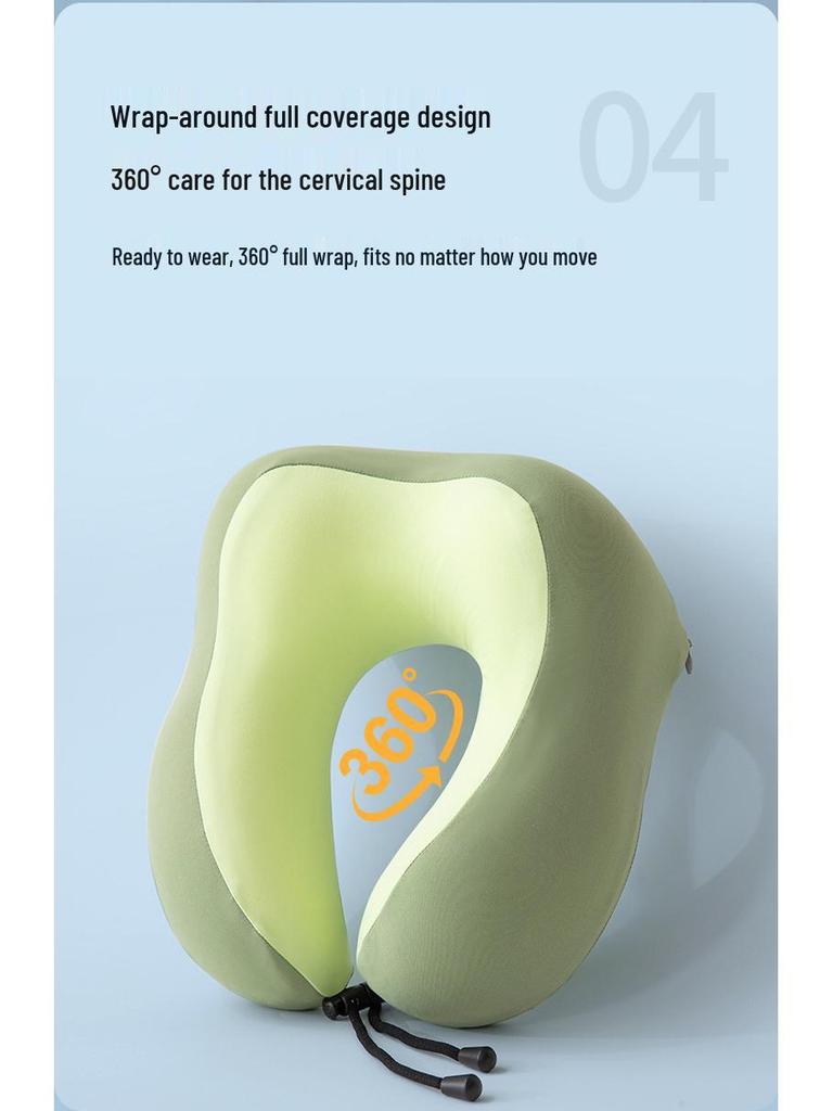 U-Shaped Memory Foam Neck Pillow for Travel - Portable Comfort for Airplane, Car, and Long-Distance Journeys