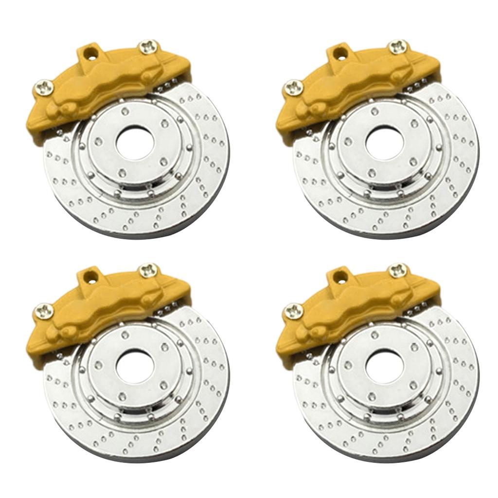 4PCS Metal Brake Disc Caliper Tire Modification Accessory Compatible with WPL D12 Remote Control Car Spare Parts Upgrade