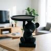 Bear Key Dish Bowl for Entryway Table 3D Printed Cute Bear Statue with Tray Cartoon Animal Figurine Candy Dish for Indoor Home Decor