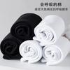 0-Pin socks men's and women's medium tube socks solid color long tube couple socks black and white student sports breathable