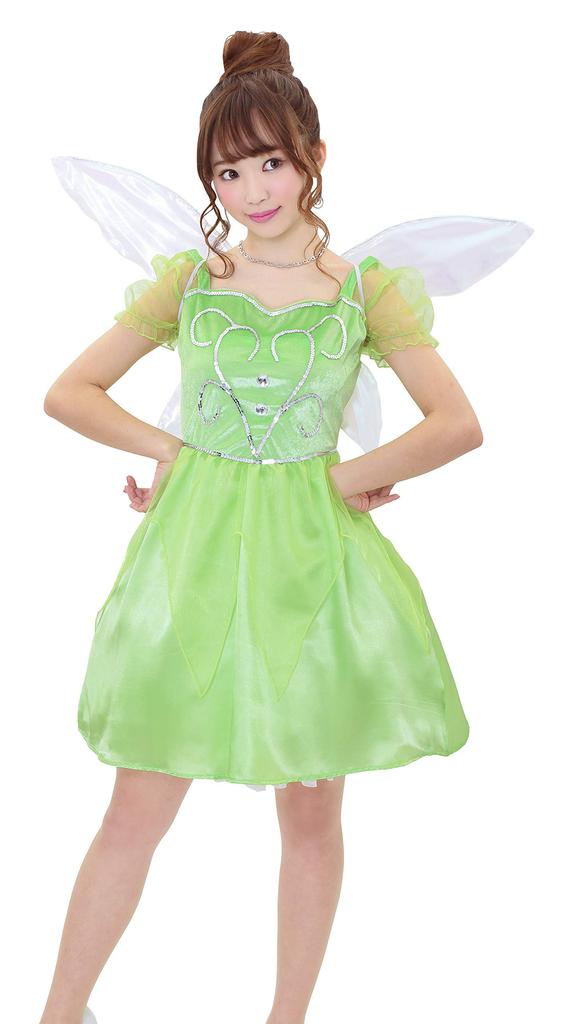 Clearstone Halloween Wonder Fairy Girl Cosplay Kostyme, Grønn, Dame