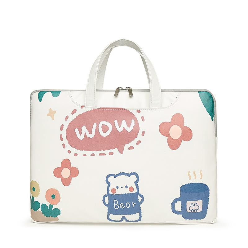 New laptop bag girls high-value cartoon cute liner bag inch college students large-capacity storage