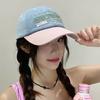 Denim Baseball Hat For Women Letter Prints Summer Cotton Adjustable Peaked Hats Girls Casual Sun Protection Cap Latest Color-Blocked Embroidery