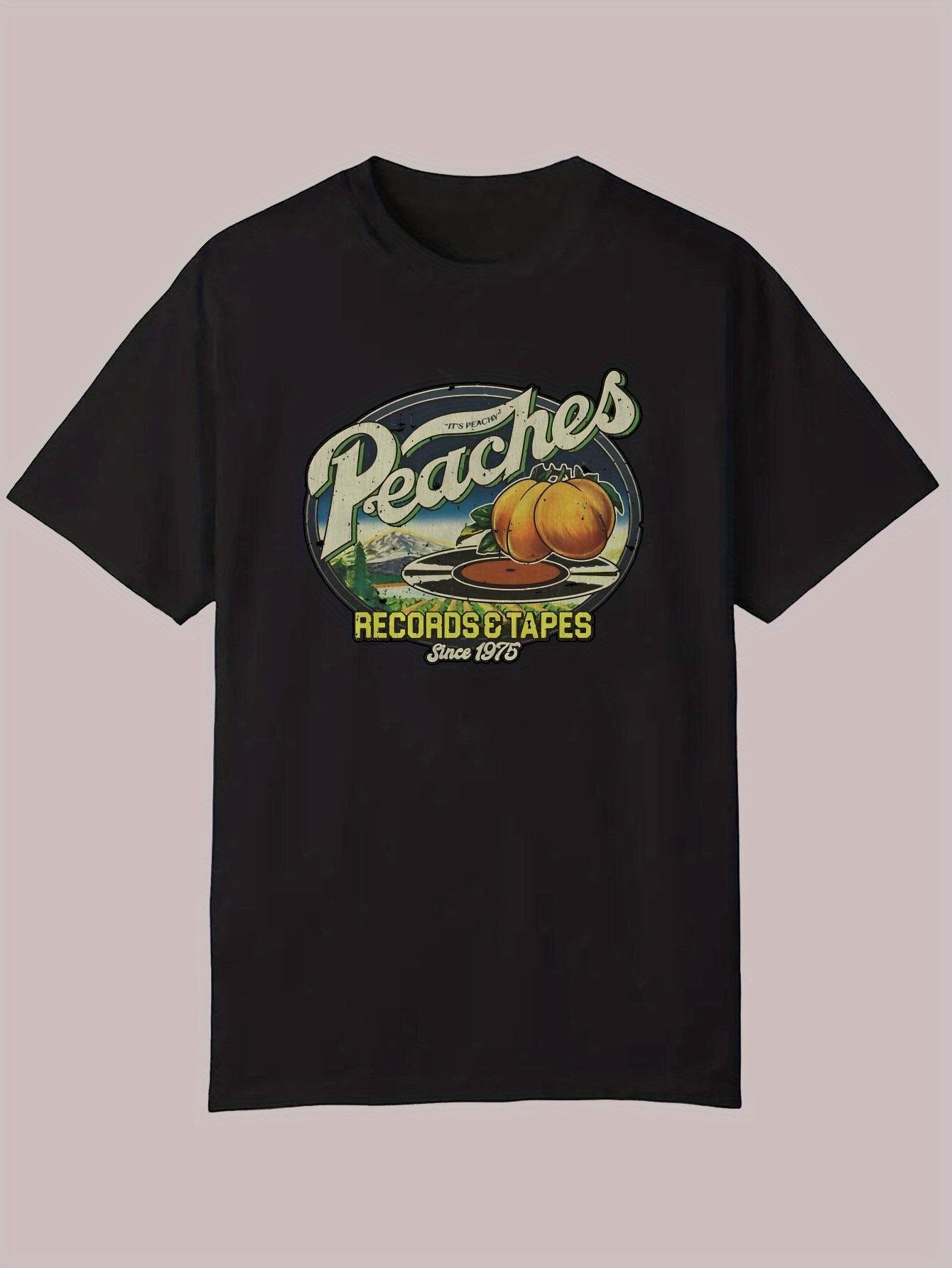 

Vintage 1970s Retro Graphic T-shirt - Peaches Records & Tapes Design L