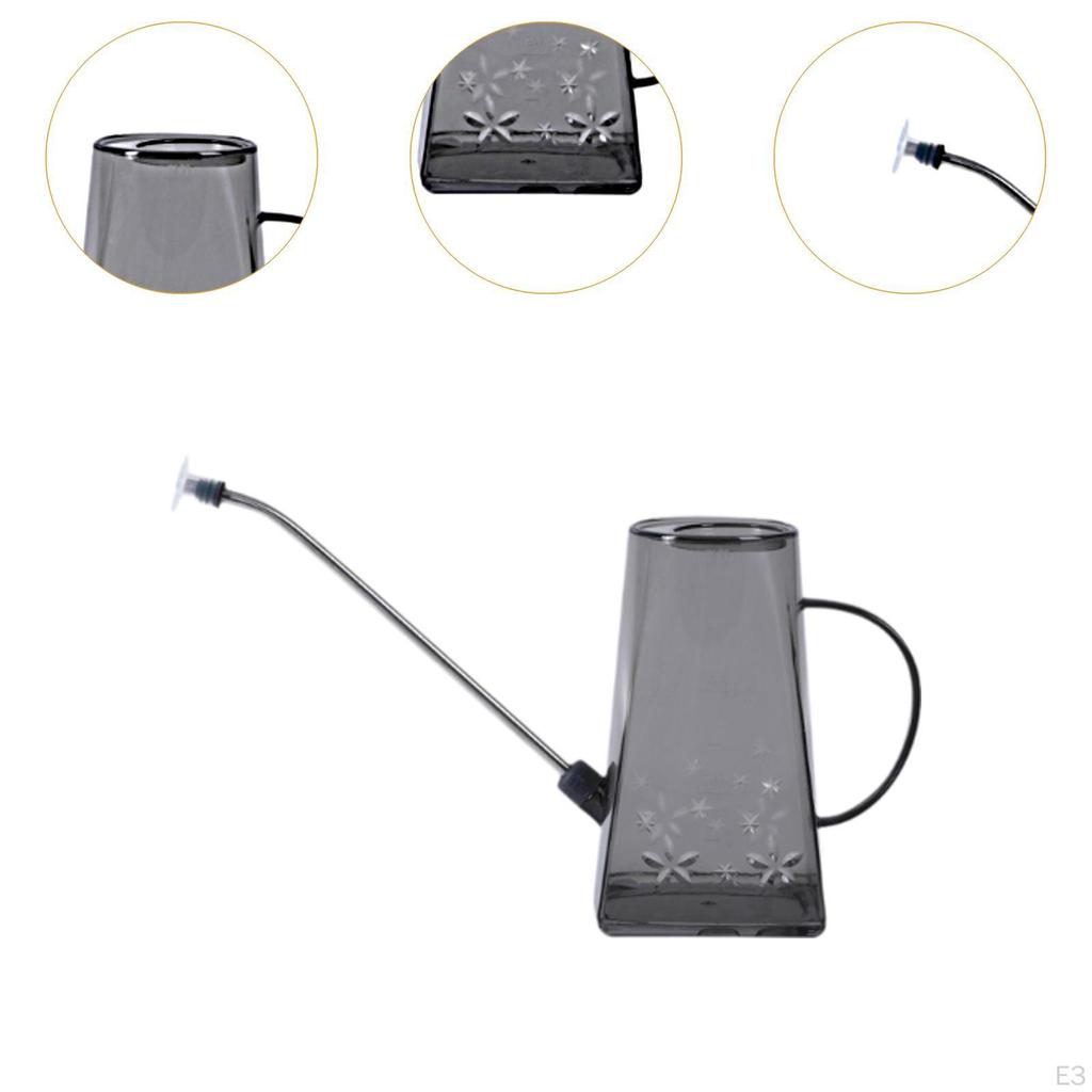 Long Spout Watering Can 1.4L Pot Transparent Garden Supply Household Convenient Gardening