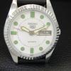 VINTAGE SEIKO 5 AUTOMATIC REFURBISHED JAPAN MENS WHITE DIAL WATCH a444285-1