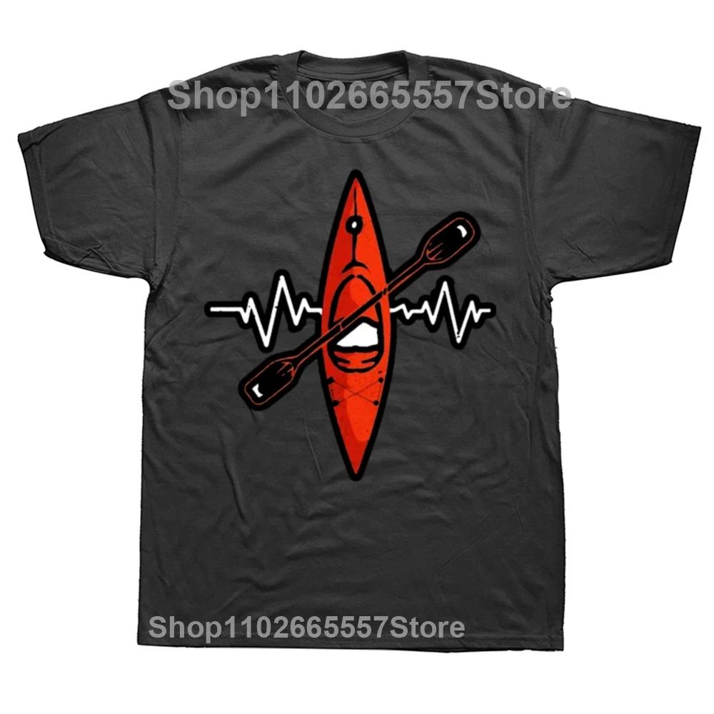 Funny Kayak T Shirts Summer Style Graphic Cotton Streetwear Short Sleeve Unique Basic Print Summer Kayaking Tshirt Men