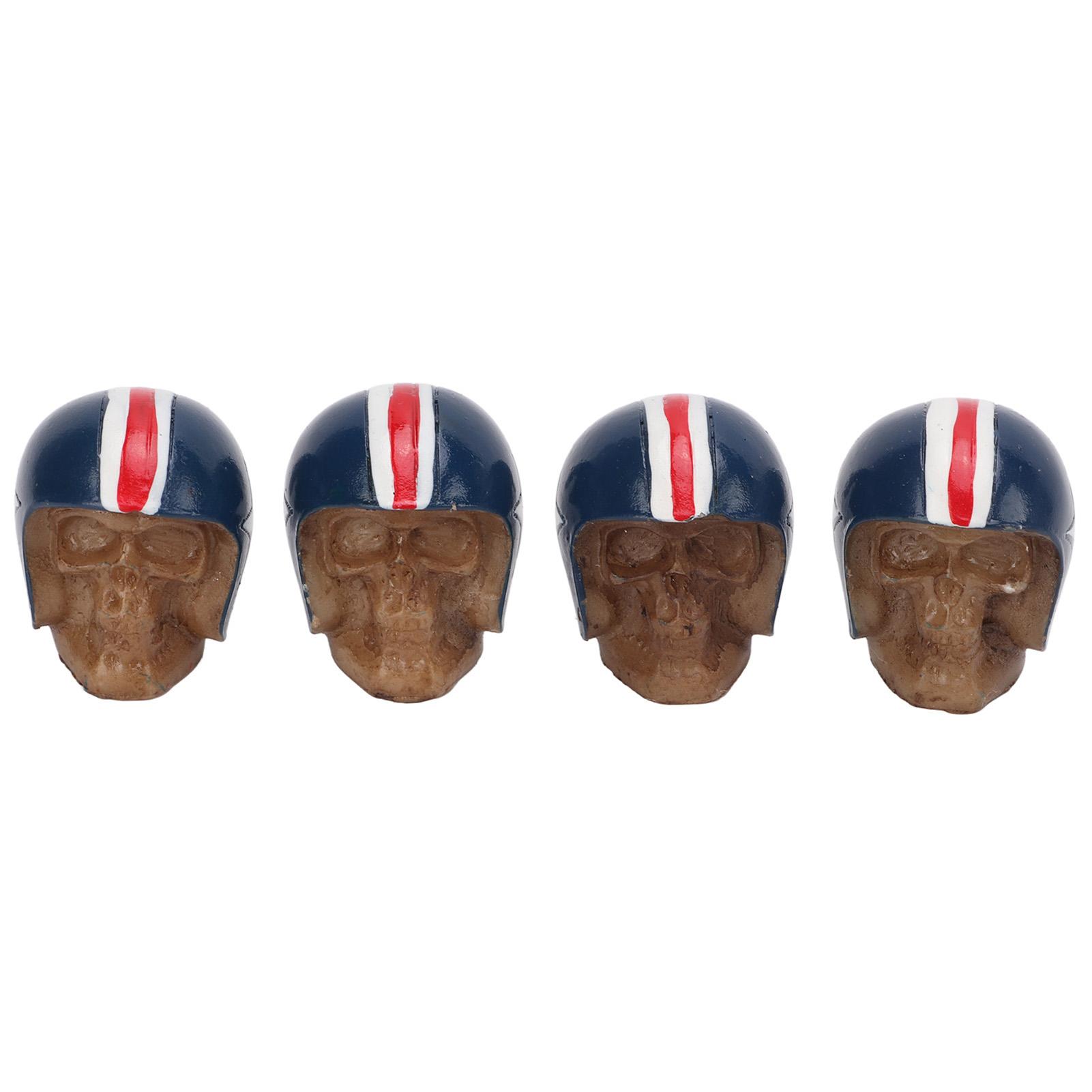 

4pcs Car Tire Valve Stem Cover Skull Shape ABS Copper Rustproof for SUVs Trucks