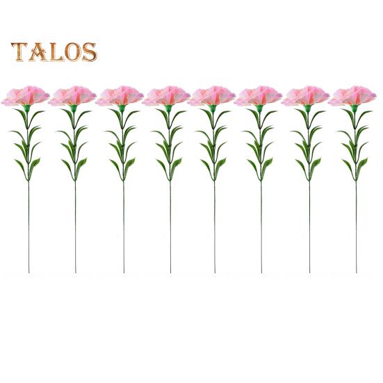 

8 шт. искусственных гвоздик, реалистичные искусственные шелковые цветы, свадебные, для дома, офиса, стола, центральное украшение, искусственные цветы, подарок на День матери 8pcs темно-розовый