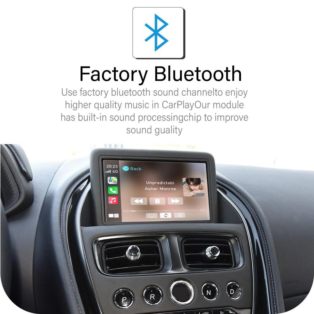 Sinairyu Wireless CarPlay Android Auto Retrofit Kit Module Compatible For Aston Martin DB11 2012-2018 Mirror Link