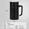 Insulated Stainless Steel Water Bottle with Handle & Tea Infuser - Large Capacity for Office Use