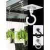 Rotatable Ceiling Adhesive Hooks - Easy Install, No Drill, Sticky Hanger For Hanging Plants, Lanterns, Wind Chimes