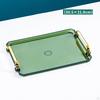 Tray with Handles,Non Slip Platters,Plastic Restaurant Serving Tray, for Parties Coffee Table Home