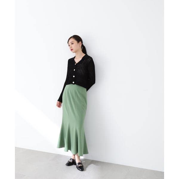 JILL by JILL STUART Sweater [Pre-order: Arrives late March - early April] Women's Mesh Collar Cardigan in Ecru